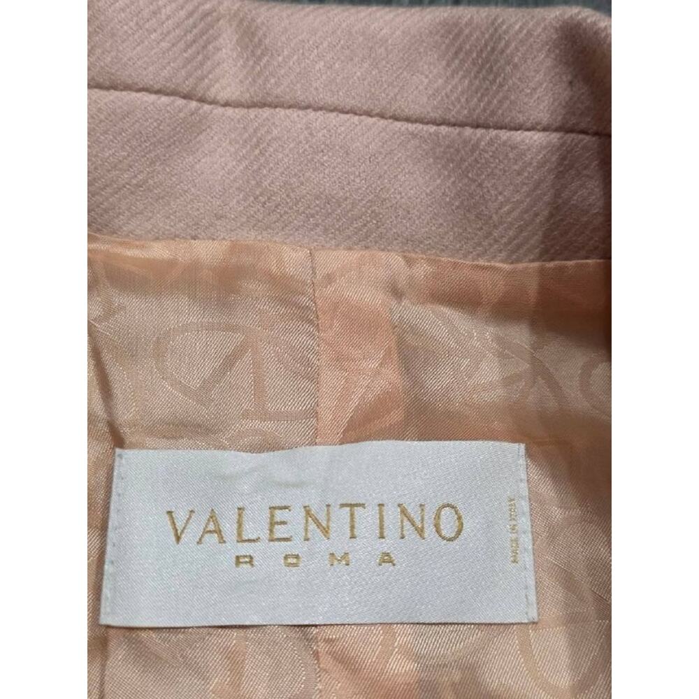Valentino Roma Italy Cropped Cupro jacket lagenlook Blazer Peach XS A005364 - Picture 4 of 10